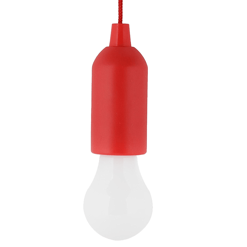 E-6621 BULB SHAPE PULL LIGHT 1W RED - ledmania.gr