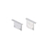 SET OF METAL END CAPS FOR P211, 2 PCS WITHOUT HOLE - ledmania.gr