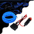 GloboStar® 82205 TUBE 360° Degree Διακοσμητική EL-Wire Neon Αυτοκινήτου Κορδόνι ΣΕΤ 3m 1W/3m 30lm/m 360° DC 12V με Βύσμα Αναπτήρα Αυτοκινήτου Αδιάβροχη IP68 Μπλε - ledmania.gr