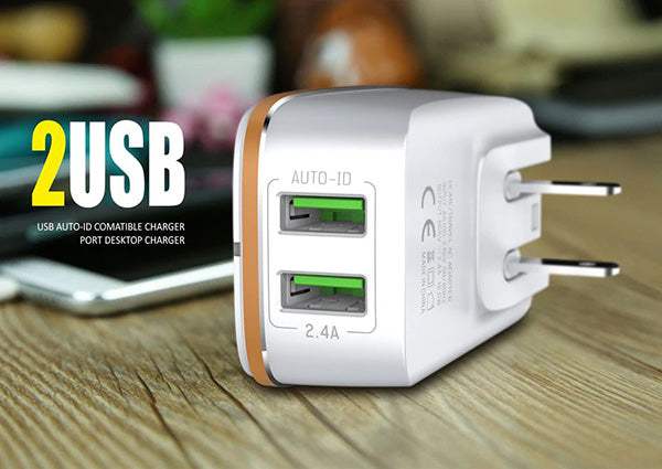 LDNIO A2204 HOME CHARGER 2xUSB 2.4A + MICRO USB CABLE - ledmania.gr