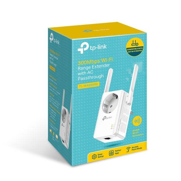TP-LINK TL-WA860RE 300MBPS WIRELESS N WALL PLUGGED RANGE EXTENDER - ledmania.gr