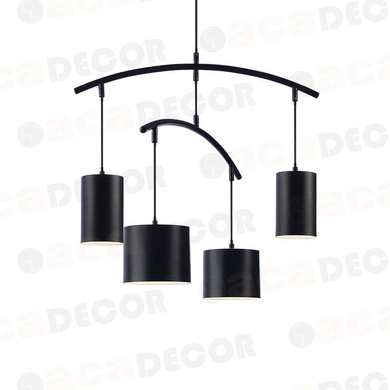 ^ΚΡΕΜΑΣΤΟ Φ/Σ 4ΧΕ27 ΜΑΥΡΟ ΜΕΤ/ΚΟ Φ60XH150CM ESCALA - ledmania.gr