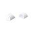 SET OF WHITE PLASTIC END CAPS FOR P163, 2PCS WITH HOLE - ledmania.gr