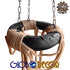 GloboStar® RUNNER 01115 Vintage Industrial Κρεμαστό Φωτιστικό Οροφής Πολύφωτο Μαύρο με Μπεζ Σχοινί Φ45 x Y60cm - ledmania.gr