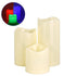 GloboStar® 79553 ΣΕΤ 3 Διακοσμητικών Realistic Κεριών με LED - Μπαταρίας & Ασύρματο Χειριστήριο IR Πολύχρωμα RGB Dimmable - ledmania.gr