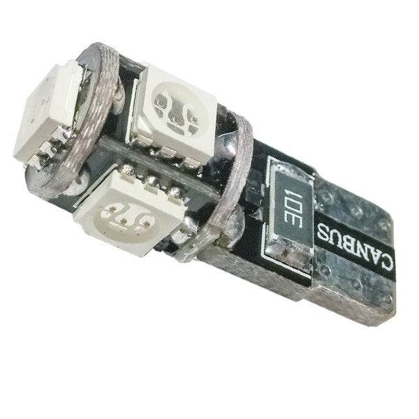Λαμπτήρας LED T10 Can Bus με 5 SMD 5050 Πορτοκαλί GloboStar 08050 - ledmania.gr