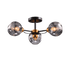 ELLARIA CHANDELIER 3xE27 WOOD/GREY - ledmania.gr