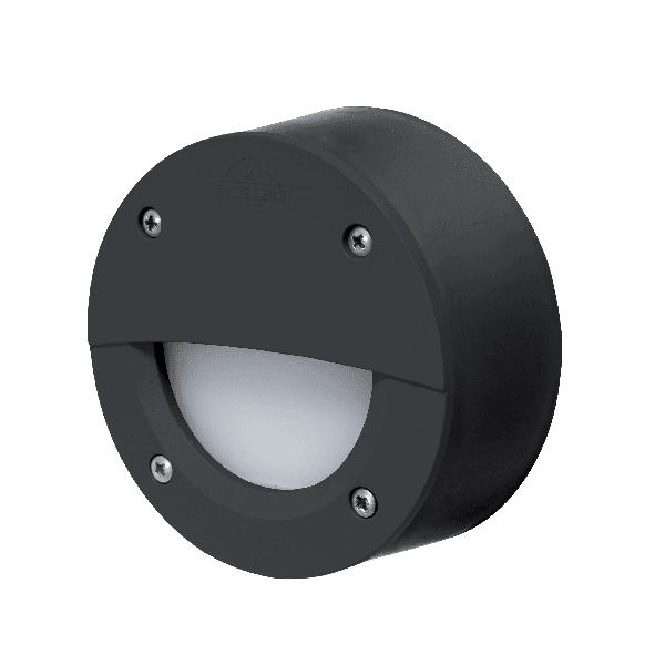 EXTRALETI 100REL LED WALL LAMP 3W CCT IP66 BLACK 96LETI100REL/BL - ledmania.gr