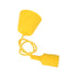 GloboStar® CABLITO 61555 Μοντέρνο Κρεμαστό Φωτιστικό Οροφής Μονόφωτο 1 x E27 Κίτρινο Σιλικόνης Ανάρτηση με Υφασμάτινο Καλώδιο Φ4 x Υ110cm - ledmania.gr