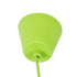 GloboStar® CABLITO 61557 Μοντέρνο Κρεμαστό Φωτιστικό Οροφής Μονόφωτο 1 x E27 Πράσινο Λαχανί Σιλικόνης Ανάρτηση με Υφασμάτινο Καλώδιο Φ4 x Υ110cm - ledmania.gr