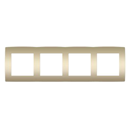 PRIME ΠΛΑΙΣΙΟ 4 ΘΕΣΕΩΝ IP20 MAT ΣΑΜΠΑΝΙΖΕ - ledmania.gr