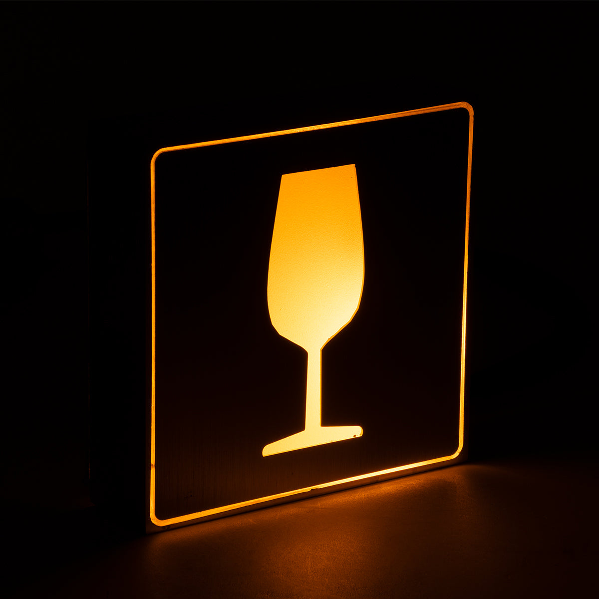  75662 Φωτιστικό Τοίχου Ένδειξης GLASS OF WINE LED 1W AC 220-240V IP20 - Σώμα Αλουμινίου - Μ11 x Π11 x Υ3cm - Πορτοκαλί