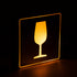  75662 Φωτιστικό Τοίχου Ένδειξης GLASS OF WINE LED 1W AC 220-240V IP20 - Σώμα Αλουμινίου - Μ11 x Π11 x Υ3cm - Πορτοκαλί