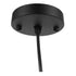 GloboStar® THYDA 01197 Μοντέρνο Κρεμαστό Φωτιστικό Οροφής Μονόφωτο Μαύρο Μεταλλικό Πλέγμα με Υφασμάτινο Εσωτερικό Καπέλο Φ21 x Y40cm - ledmania.gr