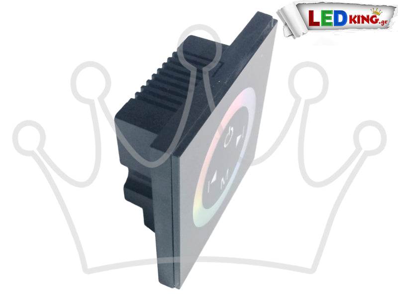 LED RGB Controller Μαύρο Τοίχου Αφής 12v (144w) - 24v (288w) DC GloboStar 77409 - ledmania.gr