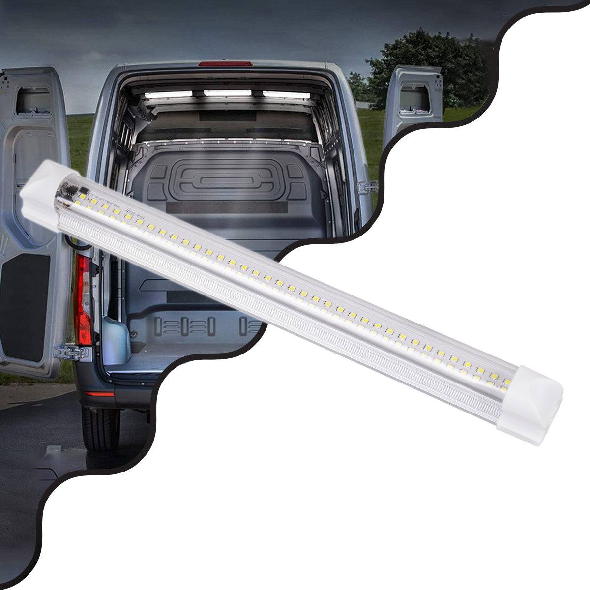 GloboStar® 85822 Φωτιστικό Καμπίνας - Cabinet Light 30CM - LED SMD 2835 10W 1000lm DC 12-85V με Κόλλα Διπλής Όψης 3M - Διακόπτη On/Off - Ψυχρό Λευκό 6000K - ledmania.gr