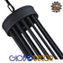 GloboStar® STAIRS 01024 Μοντέρνο Φωτιστικό Οροφής Πολύφωτο Μαύρο Μεταλλικό Φ80 x Y95cm - ledmania.gr