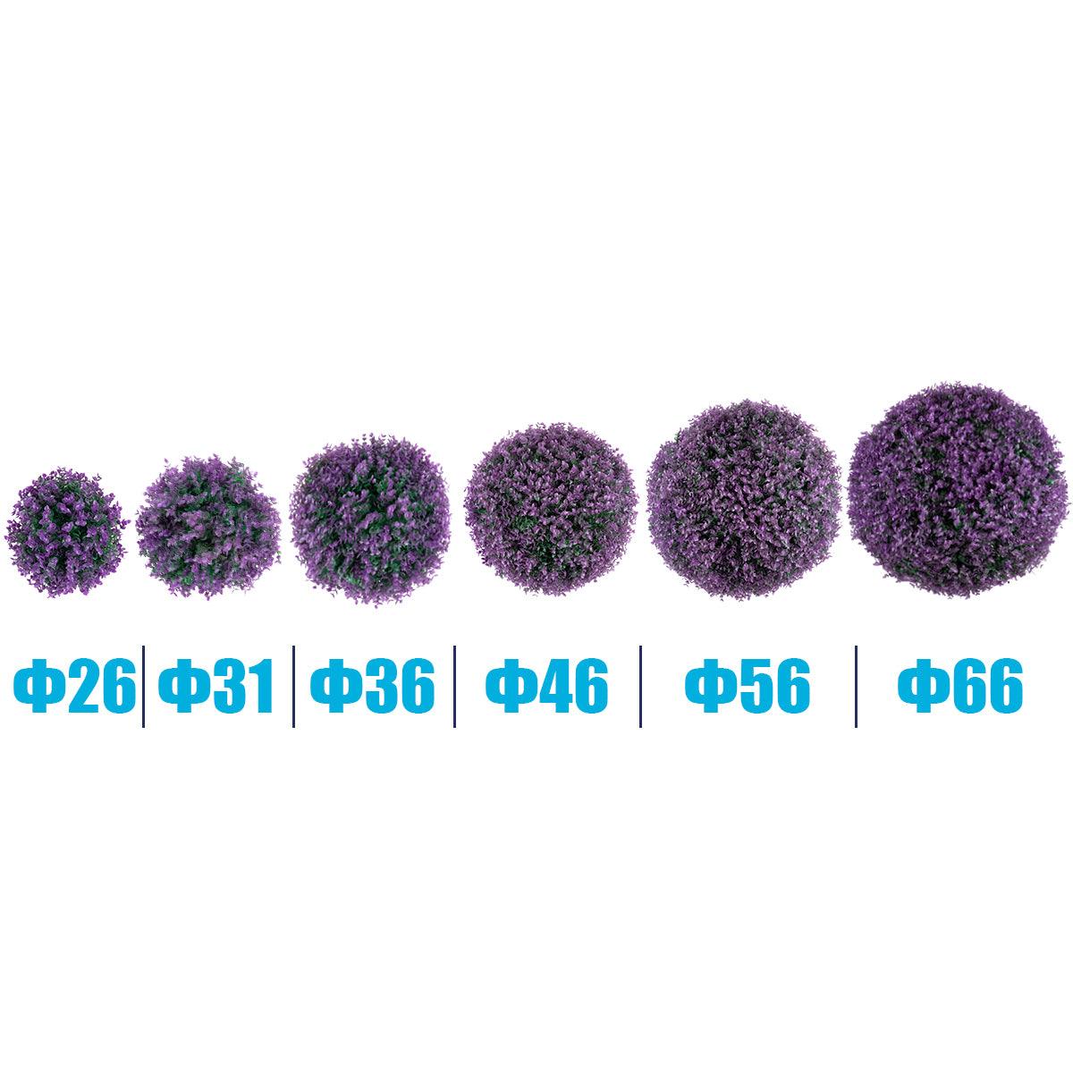 GloboStar® 78521 Artificial - Συνθετικό Τεχνητό Διακοσμητικό Φυτό Θάμνος Πυξάρι Πράσινο - Μωβ Φ36cm - ledmania.gr