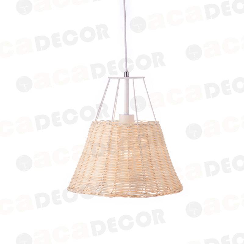 ^ΚΡΕΜΑΣΤΟ Φ/Σ 1ΧΕ27 ΡΑΤΑΝ+ΛΕΥΚΟ ΜΕΤΑΛΛΟ D30XH120CM ZORBAS - ledmania.gr
