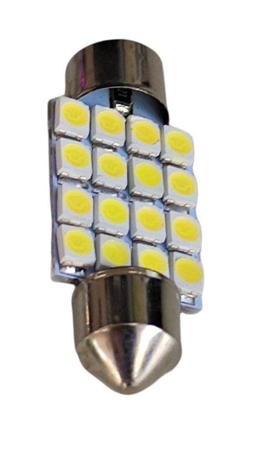 Festoon C5W-Led Αυτοκινητου 16 SMD 1210-12vDc-36-39mm Ψυχρο Λευκο-1 τεμ. - ledmania.gr