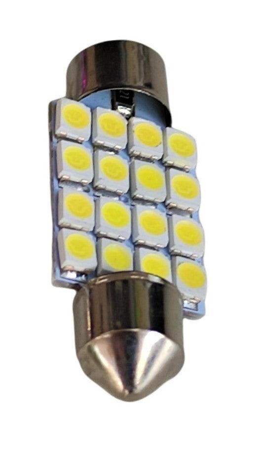 Festoon C5W-Led Αυτοκινητου 16 SMD 1210-12vDc-36-39mm Ψυχρο Λευκο-1 τεμ. - ledmania.gr