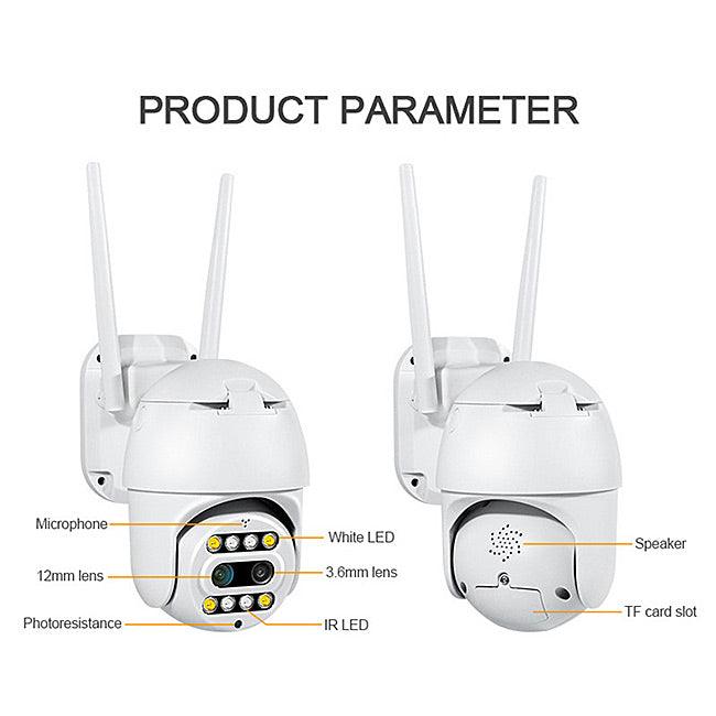 FHD 10x Αδιάβροχη Καμερα Ip PTZ με Ανίχνευση κινησης Ανθρώπου auto tracking 2.5 ιντσών Ασύρματο Ptz 1080P Speed Dome Wifi Security Camera - ledmania.gr