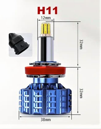 Η9 Canbus 20000 Lumens Led Αυτοκινητου 3ης Γενιας-10-30V 6500K Ψυχρο Λευκο 360°-Set 2τεμ - ledmania.gr