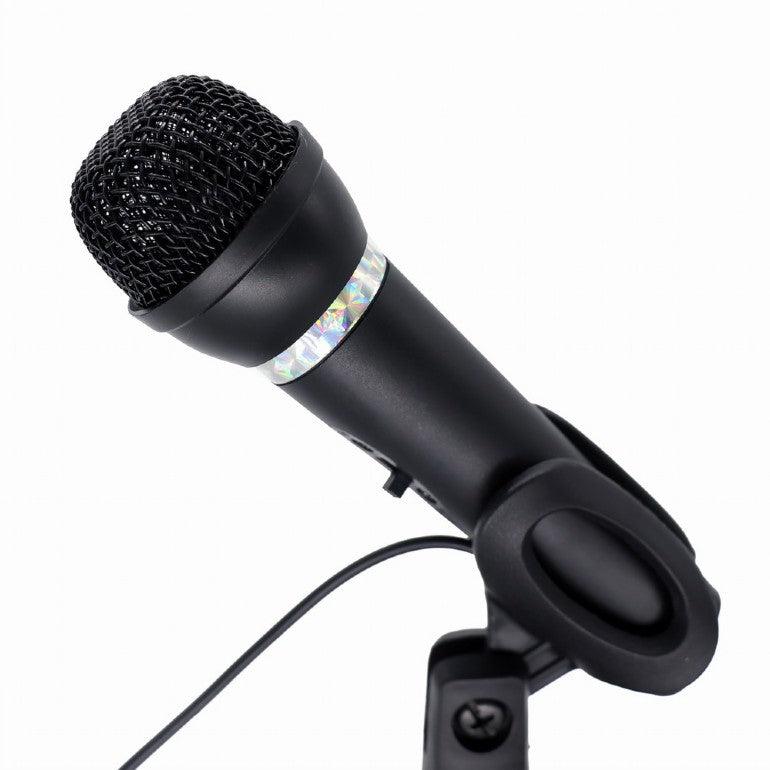 GEMBIRD CONDENSER MICROPHONE WITH DESK-STAND BLACK - ledmania.gr
