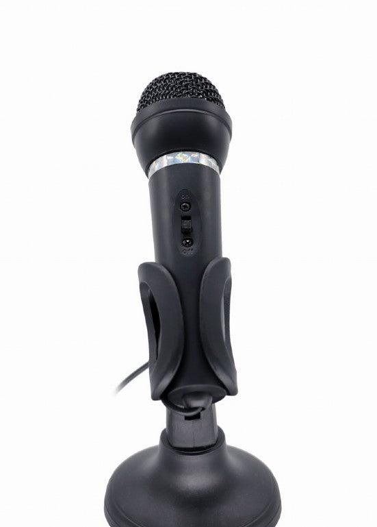 GEMBIRD CONDENSER MICROPHONE WITH DESK-STAND BLACK - ledmania.gr
