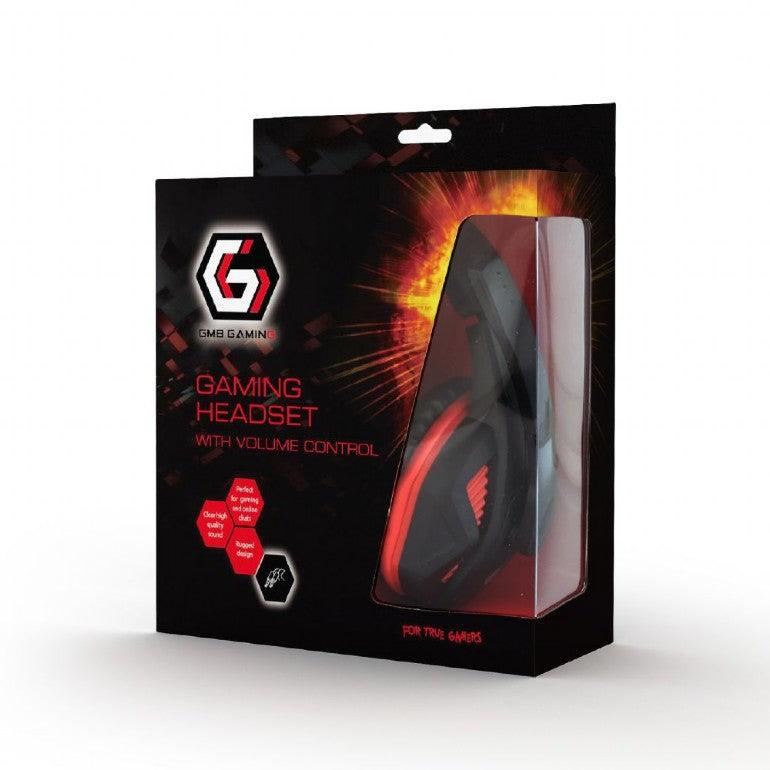 GEMBIRD GHS-03 GAMING HEADSET WITH VOLUME CONTROL BLACK - ledmania.gr