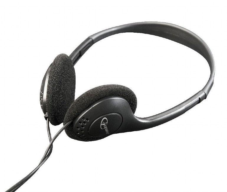 GEMBIRD MHP-123 STEREO HEADPHONES WITH VOLUME CONTROL BLACK - ledmania.gr