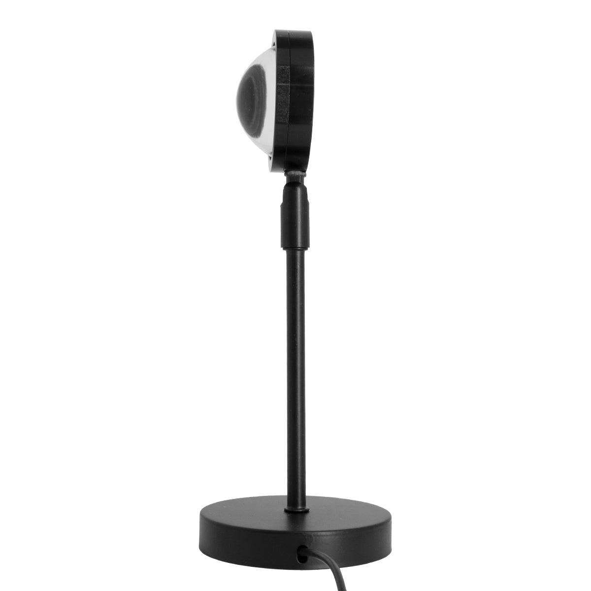 GloboStar® 00816 Μοντέρνο Minimal Επιτραπέζιο Φωτιστικό Μεταλλικό Μονόφωτο LED 12W DC 5V με Projector LENS Ειδικού Εφέ & Καλώδιο Τροφοδοσίας USB Rotation Head 180° RAINBOW GREEN - ledmania.gr