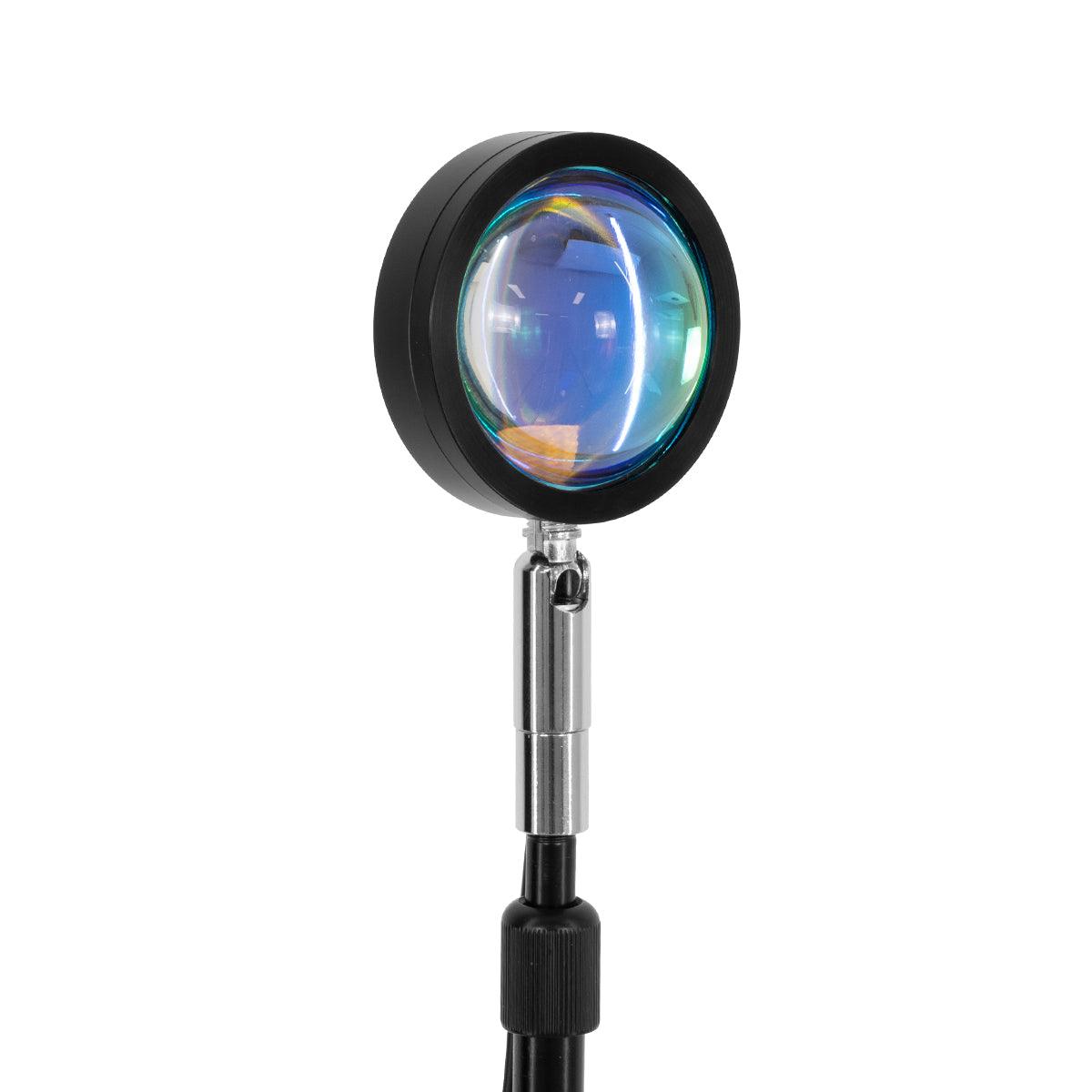 GloboStar® 00821 Μοντέρνο Minimal Επιδαπέδιο Φωτιστικό Μεταλλικό Μονόφωτο LED 12W DC 5V με Projector LENS Ειδικού Εφέ & Καλώδιο Τροφοδοσίας USB Rotation Head 180° RAINBOW GREEN - ledmania.gr