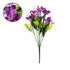 GloboStar® 09084 Τεχνητό Φυτό Διακοσμητικό Μπουκέτο Rain Lily Μωβ M15cm x Υ33cm Π15cm με 7 Κλαδάκια - ledmania.gr
