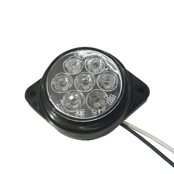 GloboStar® 115411 Πλευρικά Φώτα Όγκου Φορτηγών FLAT BULLET LED 7 SMD DC 24V Αδιάβροχο IP66 Ψυχρό Λευκό 6000K - ledmania.gr