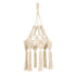 GloboStar® 36201 MOROCCO Καπέλο Φωτιστικού Boho - Μακραμέ Πλεκτό Χειροποίητο Μπεζ Υφασμάτινο με Σχοινί Φ30 x Υ70cm - ledmania.gr