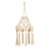 GloboStar® 36201 MOROCCO Καπέλο Φωτιστικού Boho - Μακραμέ Πλεκτό Χειροποίητο Μπεζ Υφασμάτινο με Σχοινί Φ30 x Υ70cm - ledmania.gr