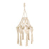 GloboStar® 36201 MOROCCO Καπέλο Φωτιστικού Boho - Μακραμέ Πλεκτό Χειροποίητο Μπεζ Υφασμάτινο με Σχοινί Φ30 x Υ70cm - ledmania.gr