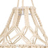 GloboStar® 36201 MOROCCO Καπέλο Φωτιστικού Boho - Μακραμέ Πλεκτό Χειροποίητο Μπεζ Υφασμάτινο με Σχοινί Φ30 x Υ70cm - ledmania.gr