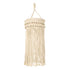 GloboStar® 36205 UGANDA Καπέλο Φωτιστικού Boho - Μακραμέ Πλεκτό Χειροποίητο Μπεζ Υφασμάτινο με Σχοινί Φ25 x Υ70cm - ledmania.gr
