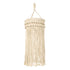 GloboStar® 36205 UGANDA Καπέλο Φωτιστικού Boho - Μακραμέ Πλεκτό Χειροποίητο Μπεζ Υφασμάτινο με Σχοινί Φ25 x Υ70cm - ledmania.gr