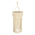 GloboStar® 36205 UGANDA Καπέλο Φωτιστικού Boho - Μακραμέ Πλεκτό Χειροποίητο Μπεζ Υφασμάτινο με Σχοινί Φ25 x Υ70cm - ledmania.gr