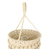GloboStar® 36205 UGANDA Καπέλο Φωτιστικού Boho - Μακραμέ Πλεκτό Χειροποίητο Μπεζ Υφασμάτινο με Σχοινί Φ25 x Υ70cm - ledmania.gr
