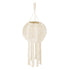 GloboStar® 36214 EGYPT Καπέλο Φωτιστικού Boho - Μακραμέ Πλεκτό Χειροποίητο Μπεζ Υφασμάτινο με Σχοινί Φ30 x Υ75cm - ledmania.gr