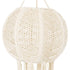 GloboStar® 36214 EGYPT Καπέλο Φωτιστικού Boho - Μακραμέ Πλεκτό Χειροποίητο Μπεζ Υφασμάτινο με Σχοινί Φ30 x Υ75cm - ledmania.gr
