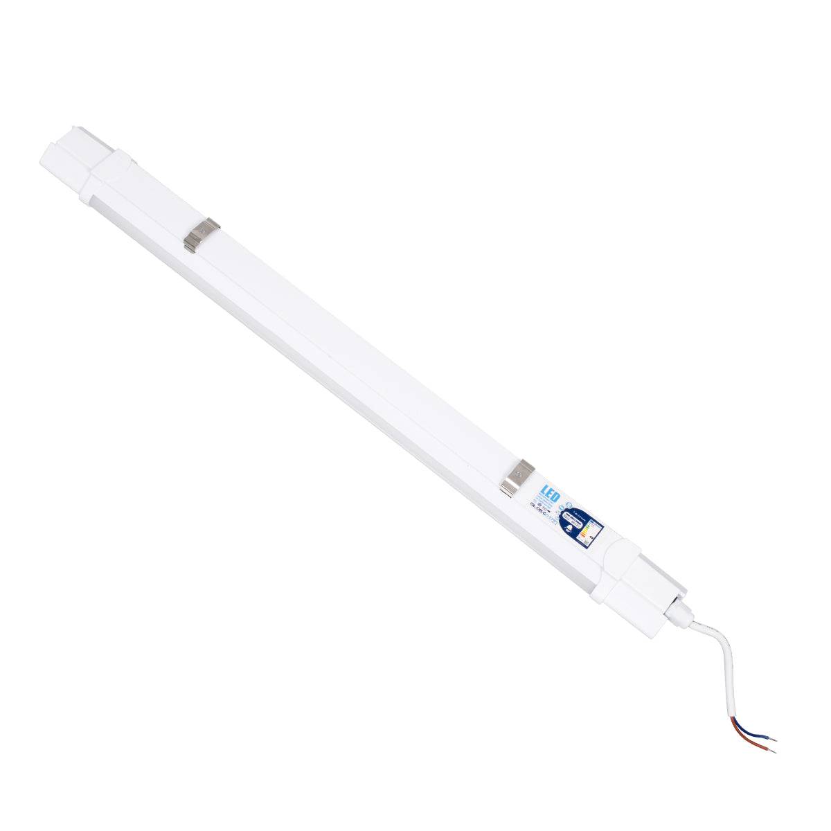 GloboStar® 60161 LED Γραμμικό Βιομηχανικό Φωτιστικό Tri-Proof 60cm 18W 2006lm 120° AC 220-240V Αδιάβροχο IP65 Μ60 x Π6 x Υ4cm Ψυχρό Λευκό 6000K - 3 Years Warranty - ledmania.gr