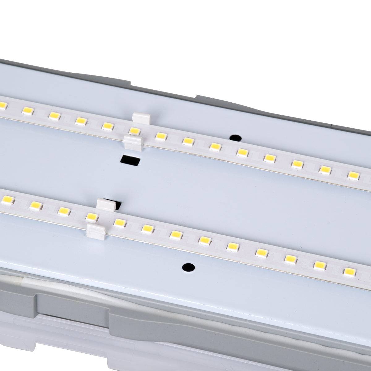 GloboStar® 60172 LED Γραμμικό Βιομηχανικό Φωτιστικό Tri-Proof 60cm 24W 2690lm 120° AC 220-240V Αδιάβροχο IP65 Μ60 x Π10.5 x Υ8cm Θερμό Λευκό 2700K - 3 Years Warranty - ledmania.gr