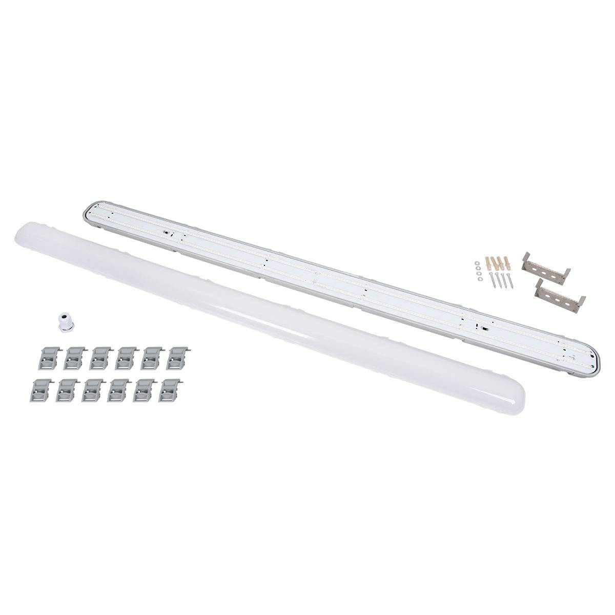 GloboStar® 60176 LED Γραμμικό Βιομηχανικό Φωτιστικό Tri-Proof 150cm 72W 8449lm 120° AC 220-240V Αδιάβροχο IP65 Μ150 x Π6 x Υ4cm Ψυχρό Λευκό 6000K - 3 Years Warranty - ledmania.gr