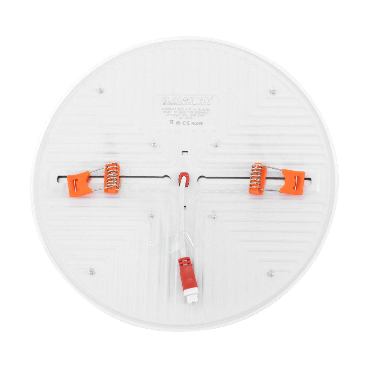 GloboStar® 60193 Χωνευτό LED Panel FrameLess Φ22cm 33W 3393lm 180° AC 220-240V IP20 με Σύστημα Ρυθμιζόμενης Τρύπας Κοπής από 3.5εκ έως 20.5εκ - Φ22.2 x Υ2cm Θερμό Λευκό 2700K - 3 Years Warranty - ledmania.gr