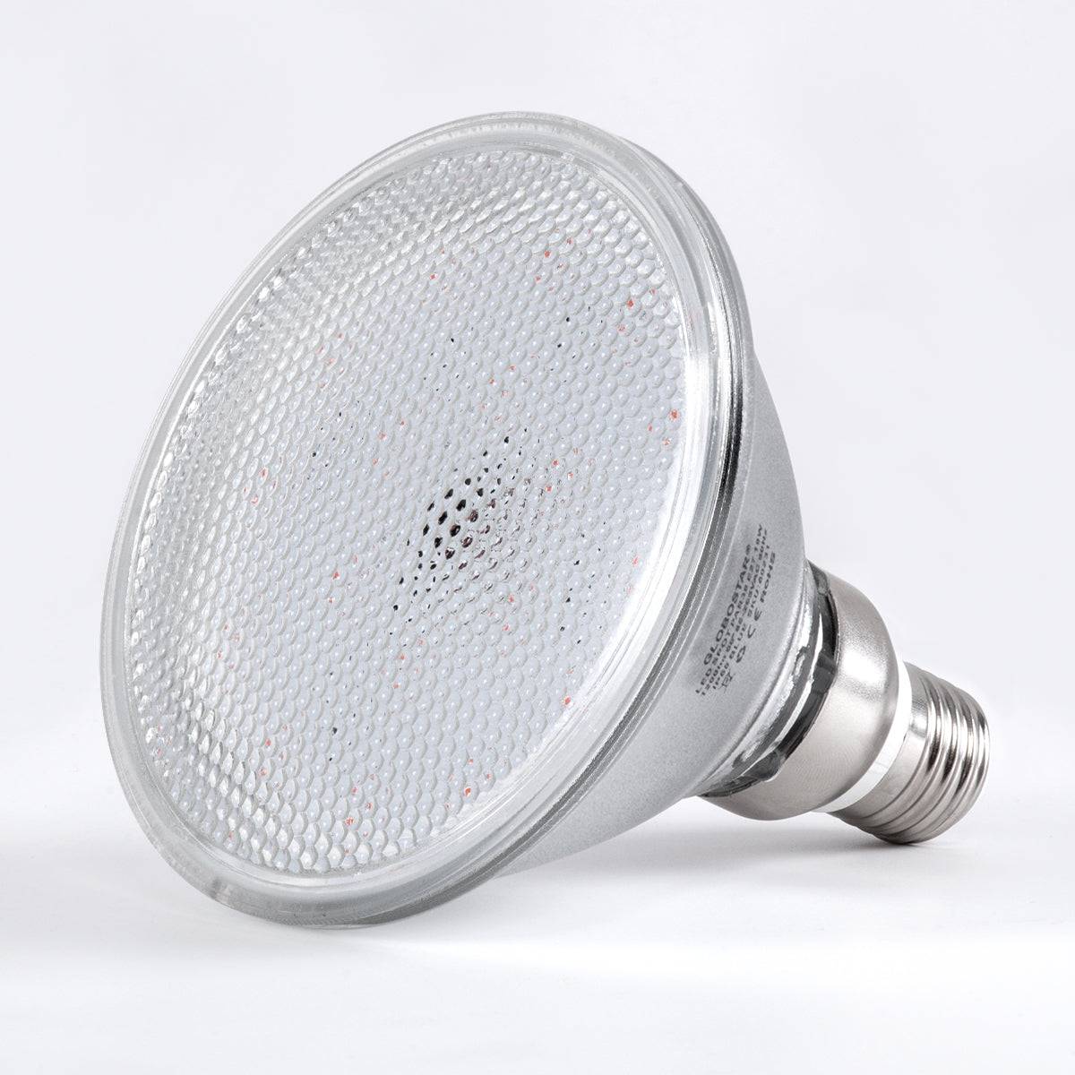 GloboStar® 60229 Λάμπα LED E27 PAR38 Κήπου Σκληρού Υάλου 18W 1200lm 60° AC 220-240V IP65 Φ12 x Υ13cm Κόκκινο - 3 Years Warranty - ledmania.gr